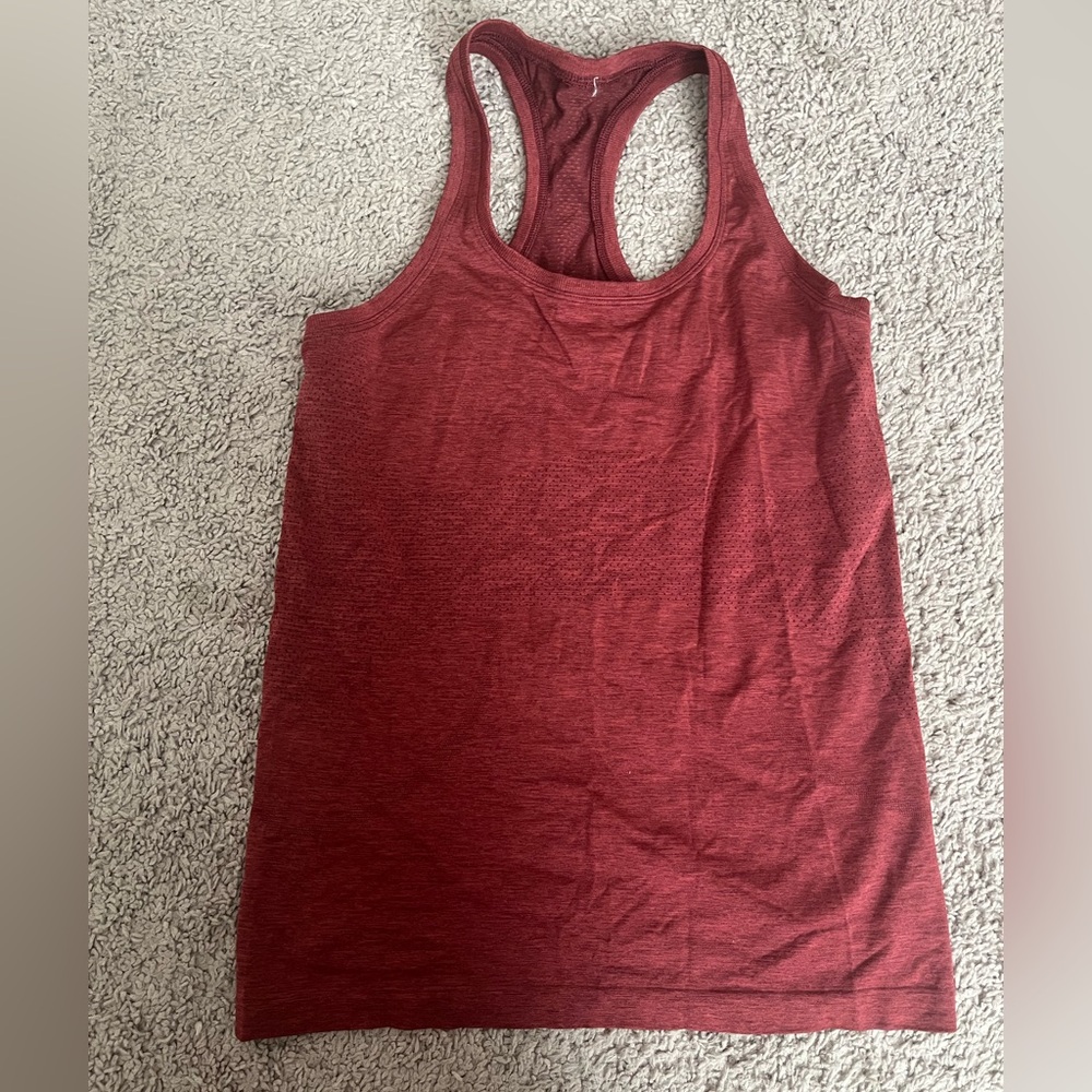 Lululemon Red Sleeveless Workout Top